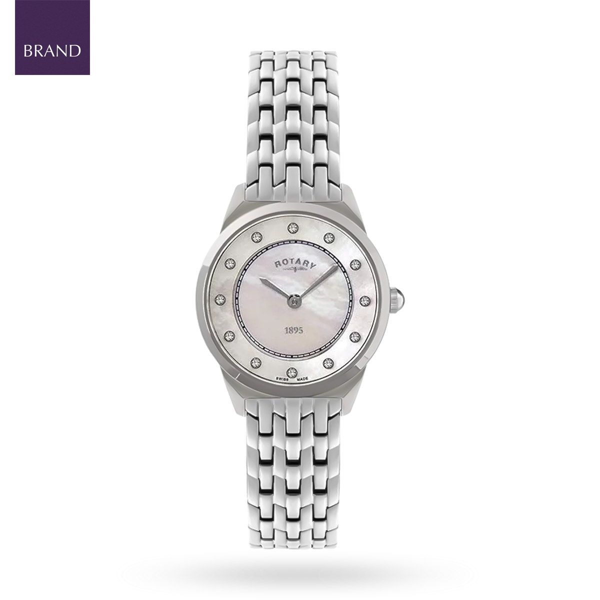 Rotary Ultra Slim, Pink Mother of Pearl Dial with Stainless Steel Bracelet - LB08000/02