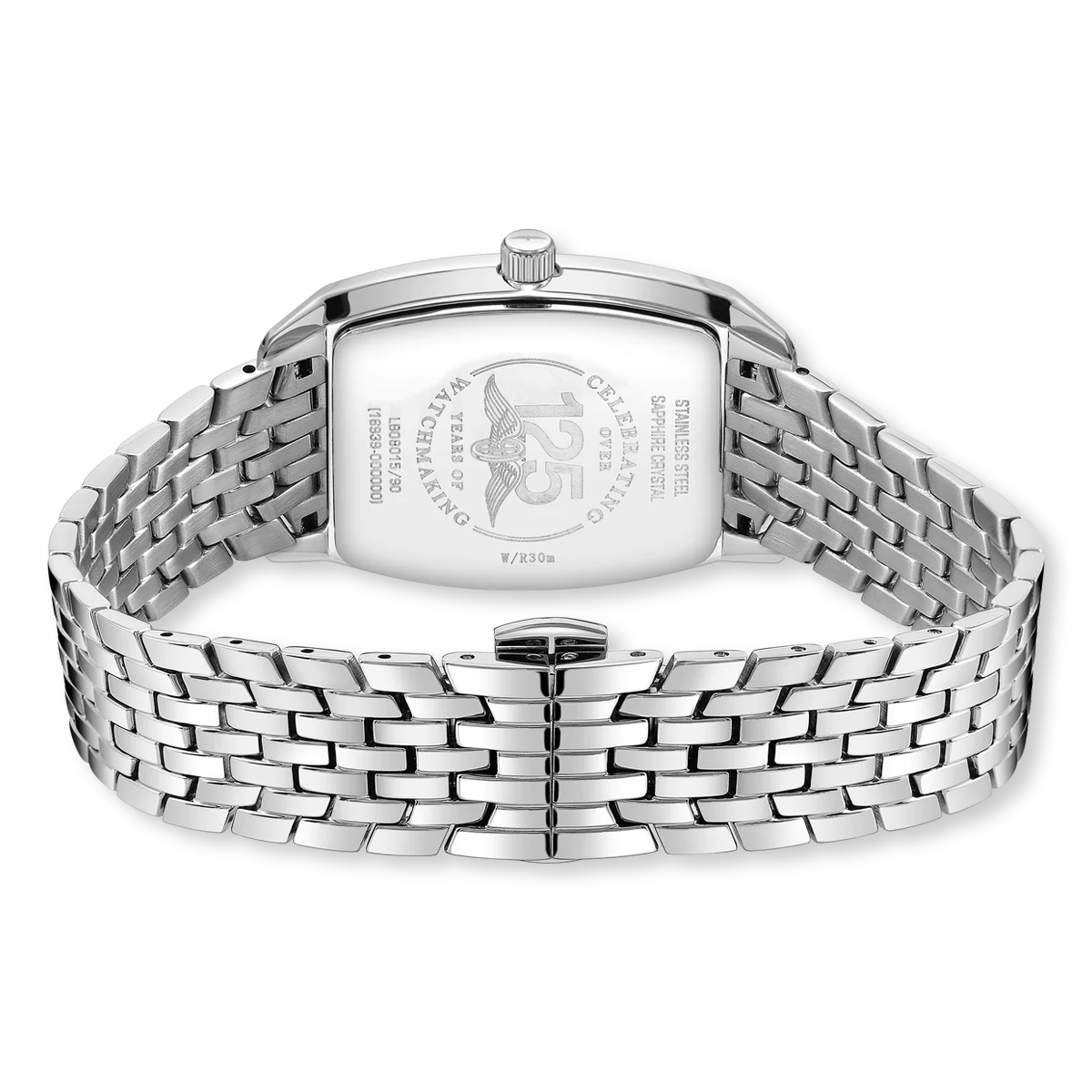 Rotary Ultra Slim Tonneau, Pink Dial with Stainless Steel Bracelet