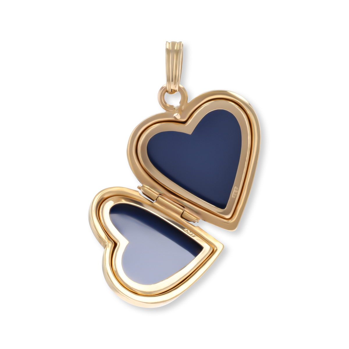 9ct Yellow Gold Heart Shaped Engraved Scroll Locket
