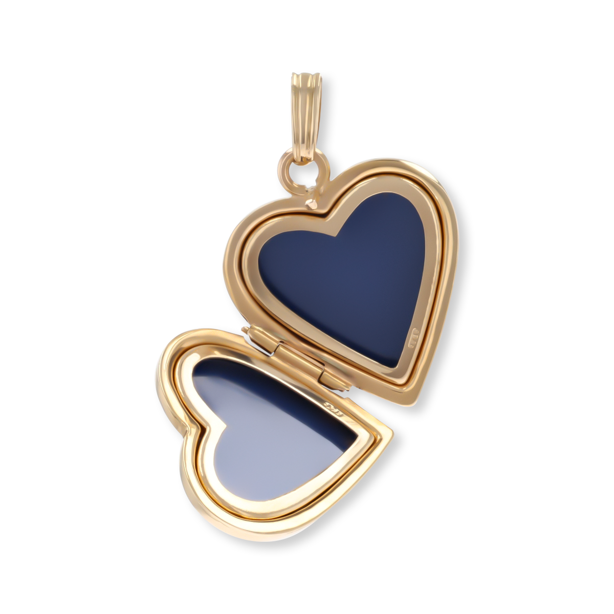 9ct Yellow Gold Scroll Engraved Heart Locket