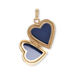 9ct Yellow Gold Heart Shaped Engraved Scroll Locket