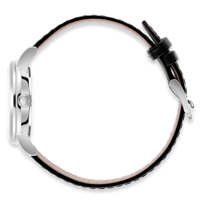 Rotary Heritage Ladies Stainless Steel Watch, White Dial with Black Leather Strap - LS05420/01