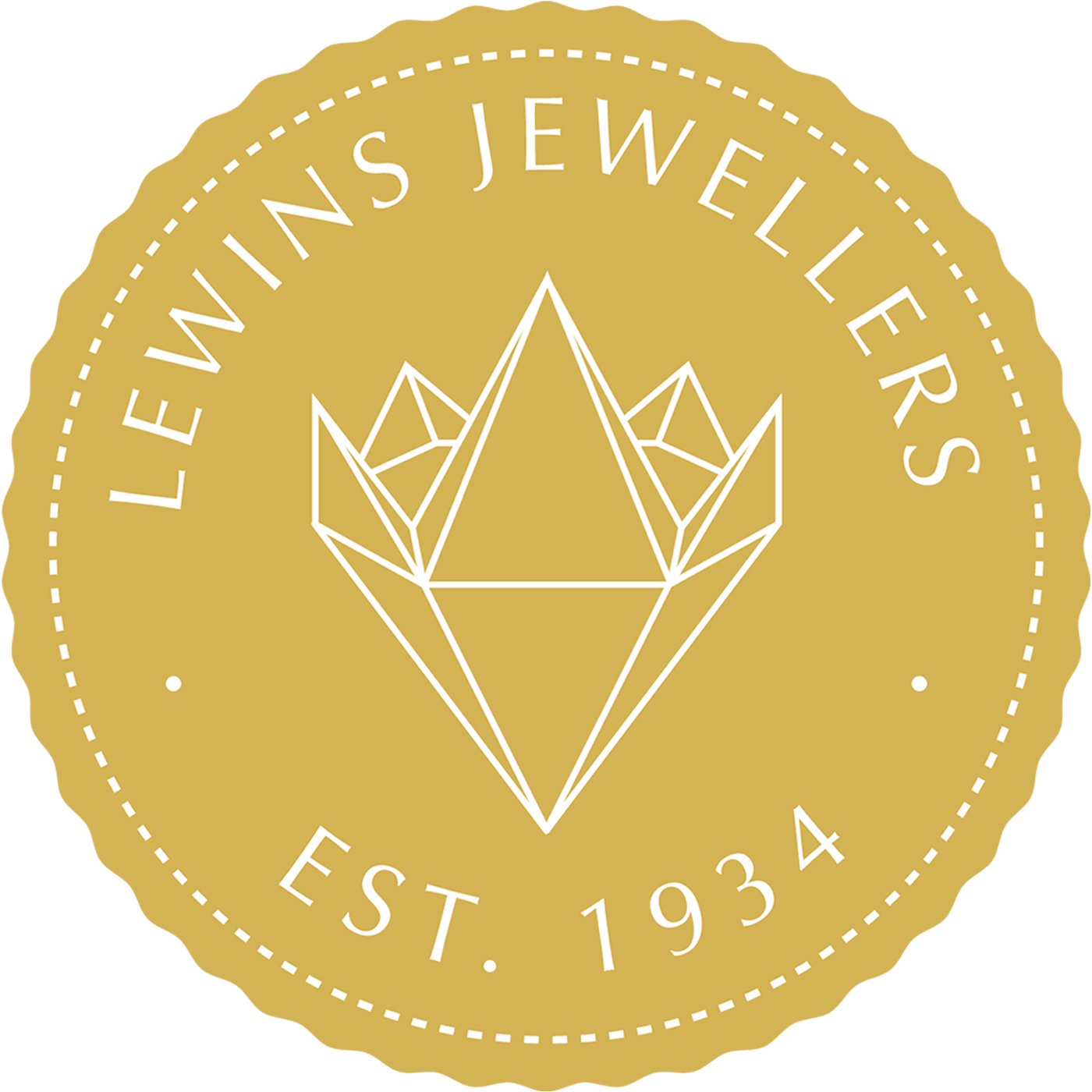 Lewins Jewellers EST 1934 Gold Seal