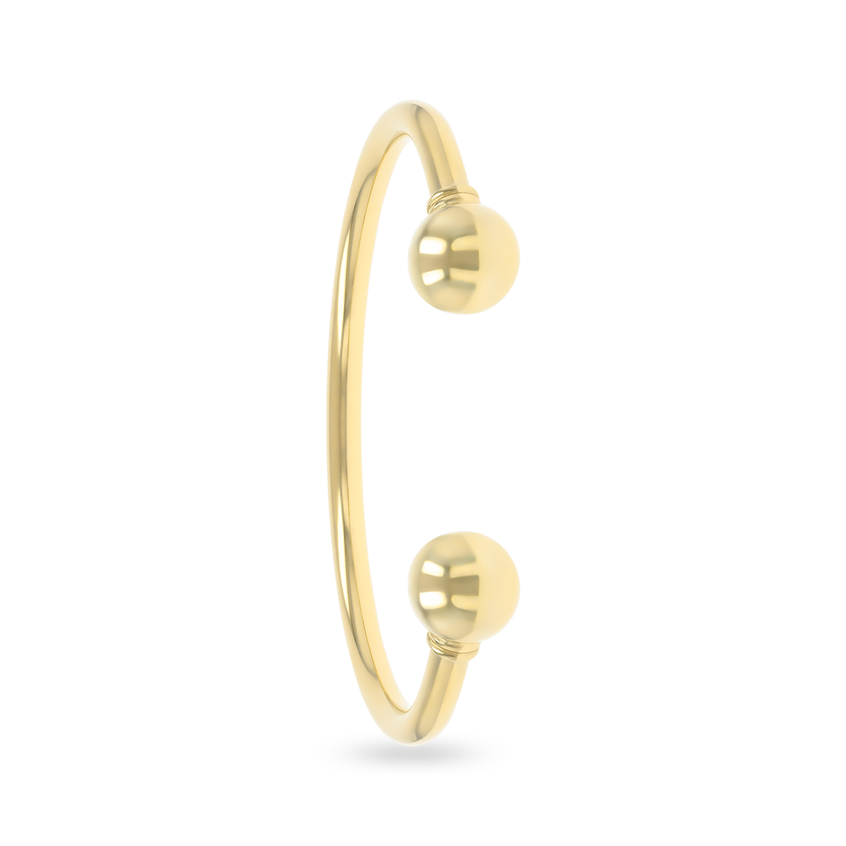 9ct Yellow Gold Heavy Plain 5mm Solid Torque Bangle