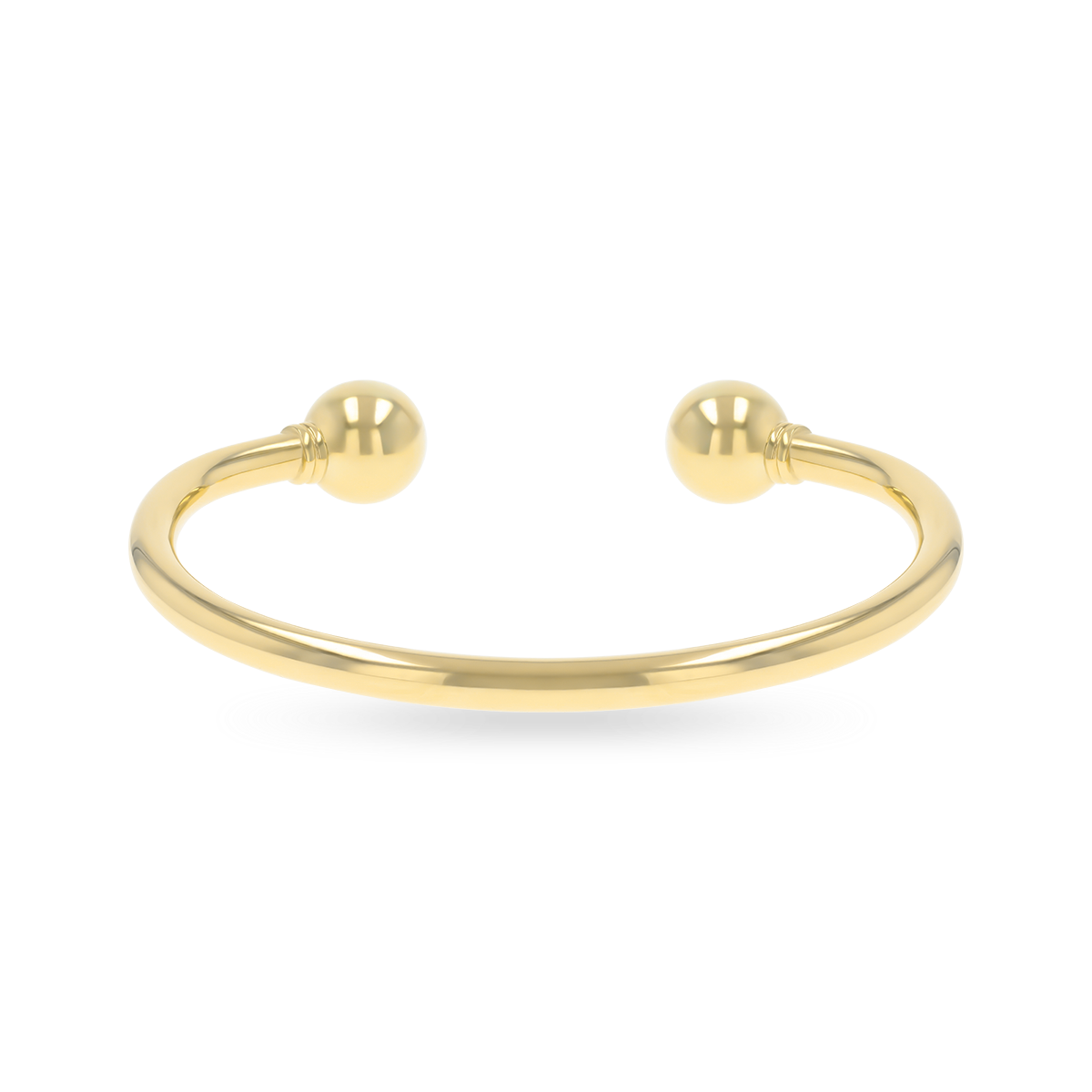 9ct Yellow Gold Heavy Plain 5mm Solid Torque Bangle