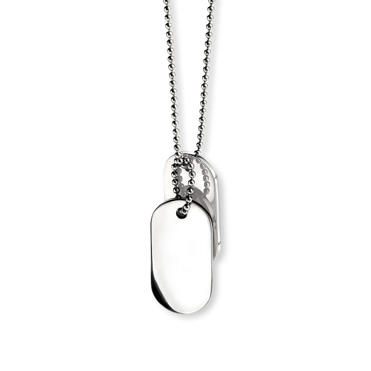 Stainless Steel Oval Dog Tag Necklace