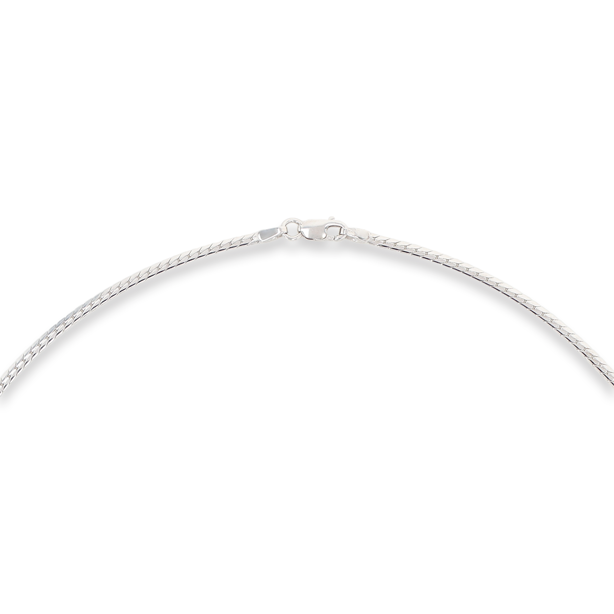 9ct White Gold Diamond Set Wishbone Herringbone Necklace
