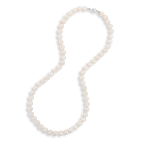 6.5-7mm Cultured Akoya Pearl 17.5” Necklace With 9ct White Gold Clasp