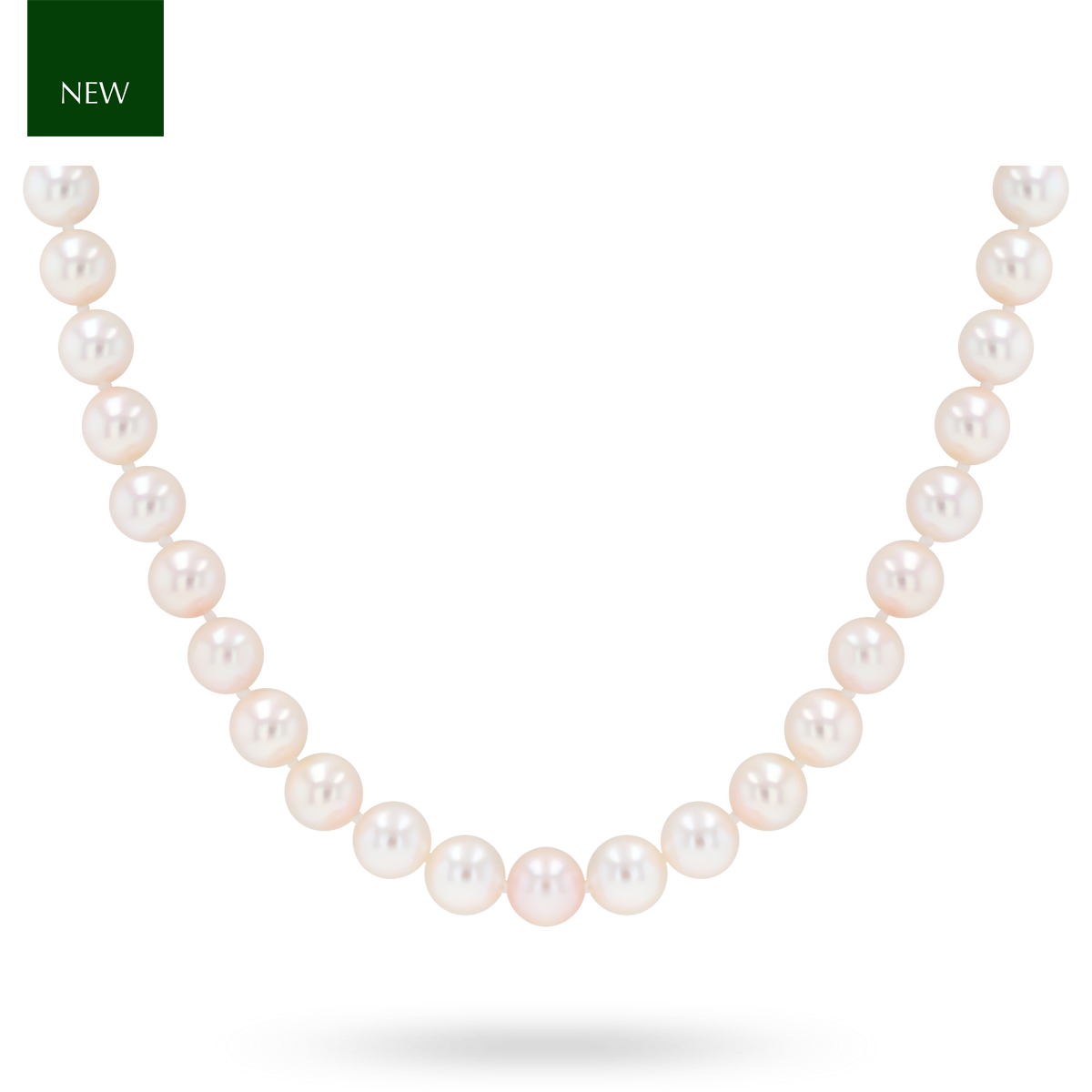 6.5-7mm Cultured Akoya Pearl 17.5” Necklace With 9ct White Gold Clasp