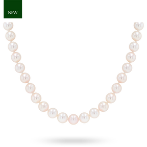 6.5-7mm Cultured Akoya Pearl 17.5” Necklace With 9ct White Gold Clasp