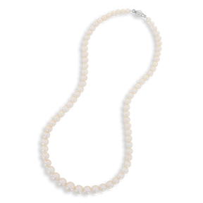 Graduated Cream Cultured Freshwater Pearl 16.5” Necklace With 9ct White Gold Clasp