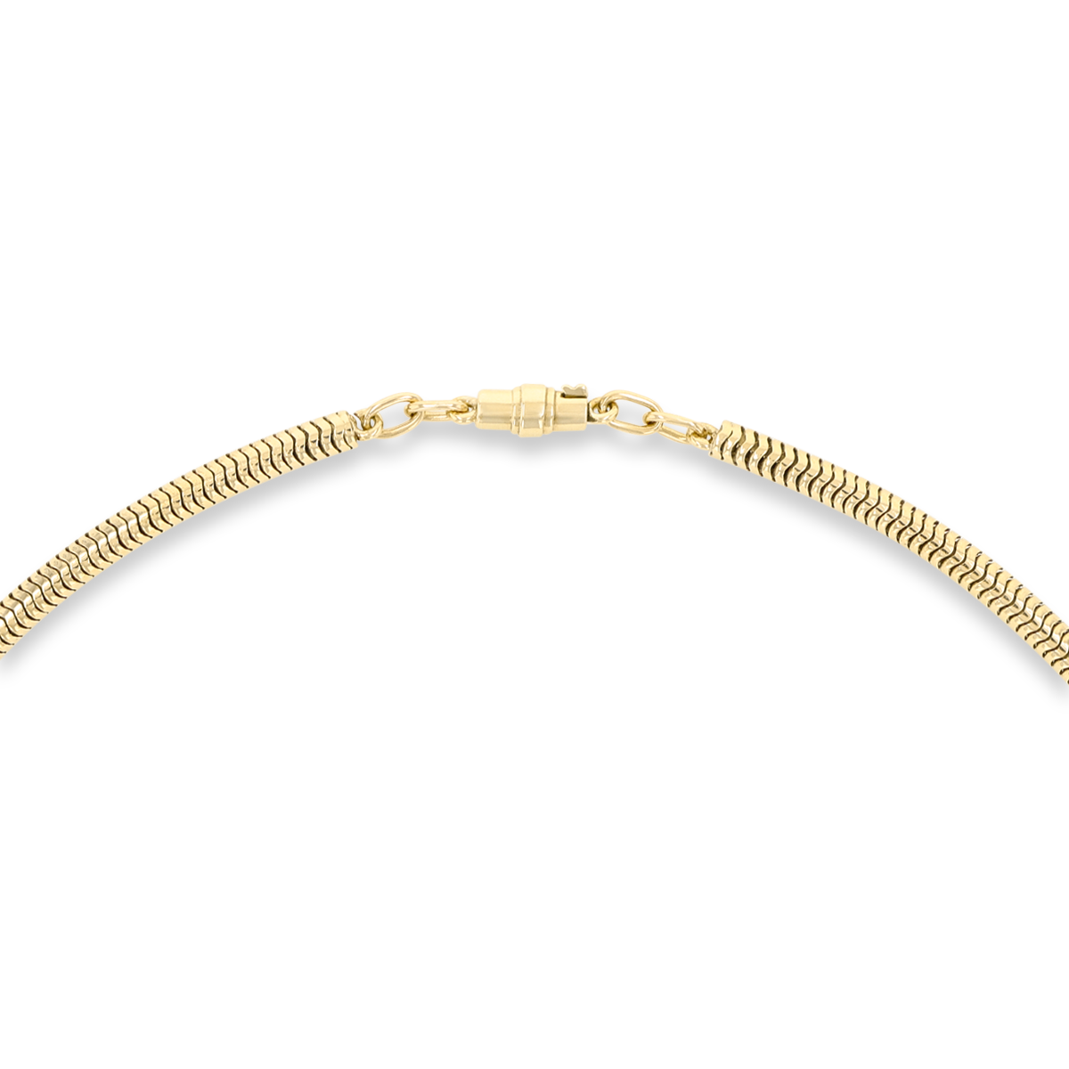 9ct Yellow Gold 4mm Round Snake Necklace