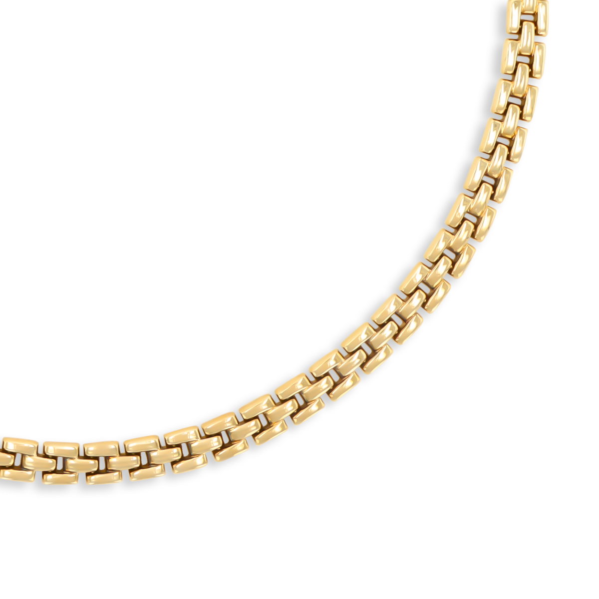 9ct Yellow Gold 17” Panther Link Necklace