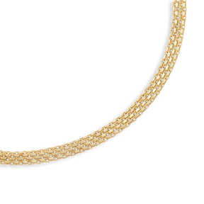 9ct Yellow Gold 18” Diamond Cut Graribaldi Necklace