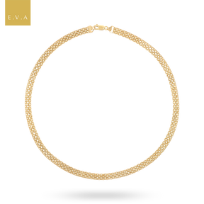 9ct Yellow Gold 18” Diamond Cut Graribaldi Necklace