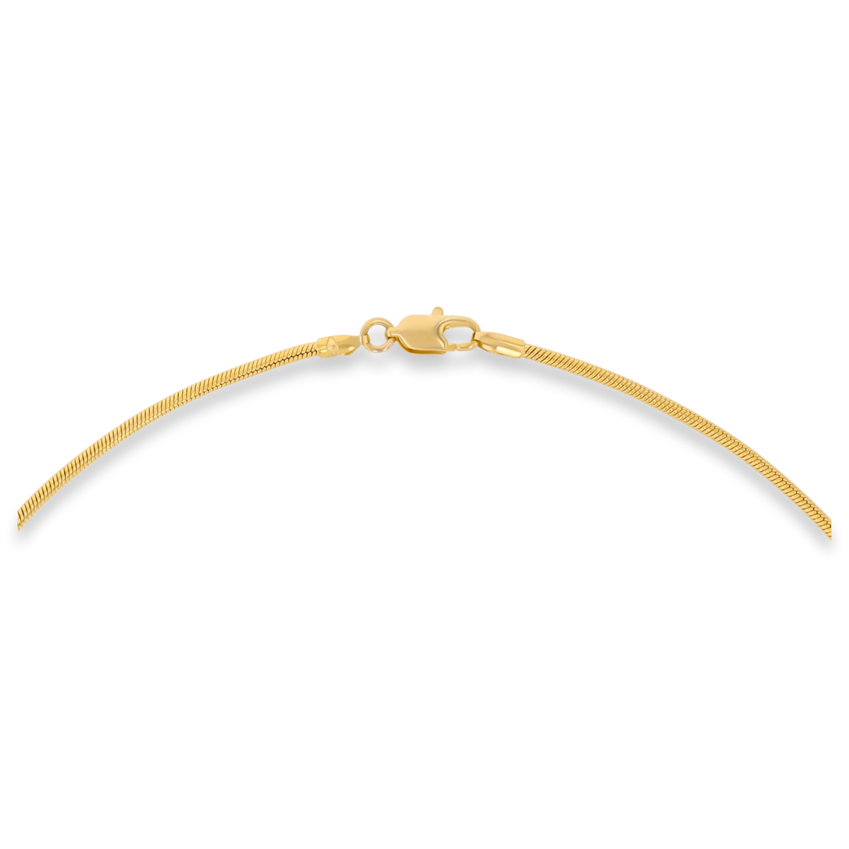 9ct Yellow Gold Love Knot Beaded Snake Necklace