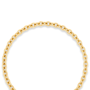 9ct Yellow Gold 15.5” Solid Oval Belcher Heart Tag T-Bar Necklace