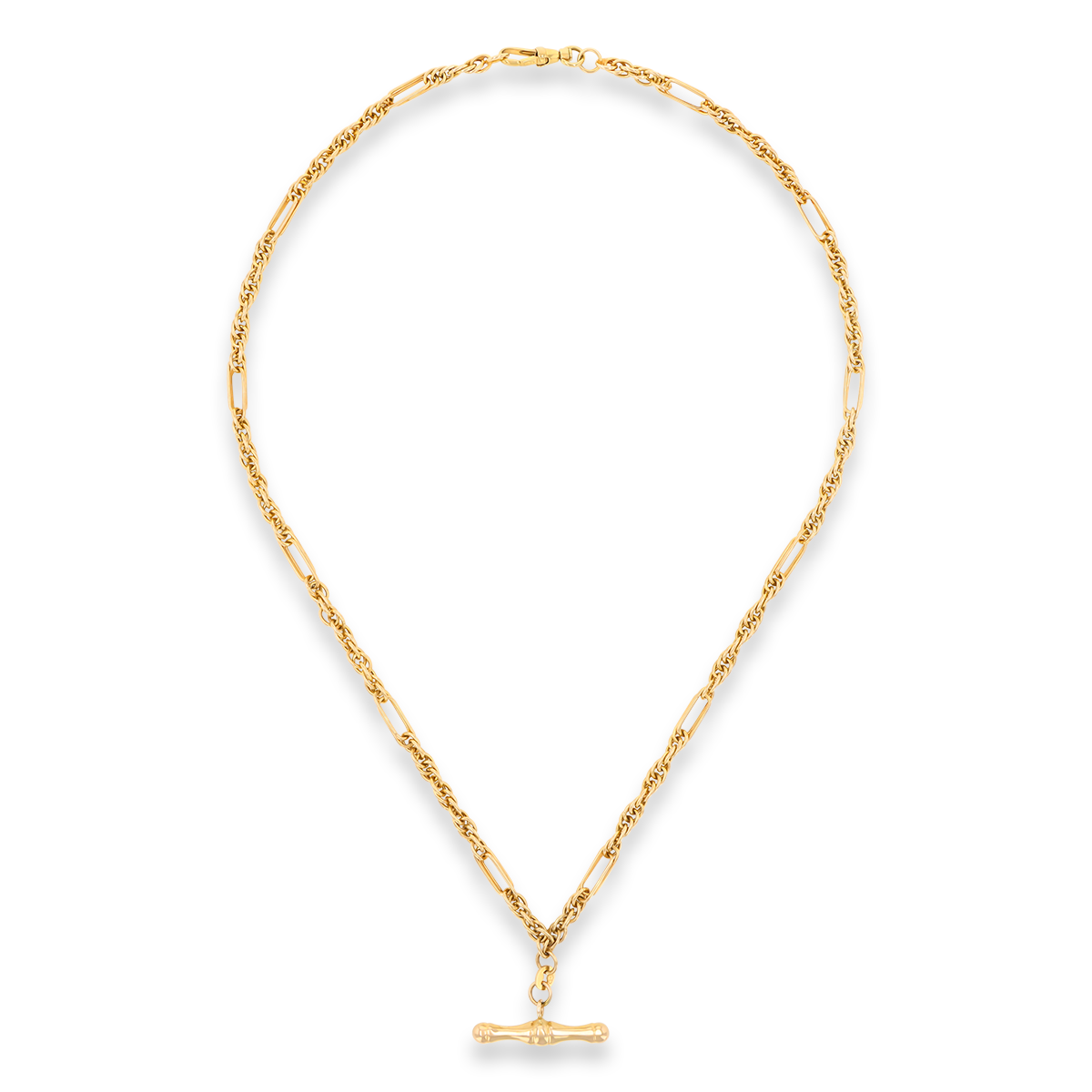 9ct Yellow Gold Prince of Wales T-Bar Necklace