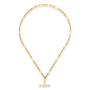 9ct Yellow Gold Prince of Wales T-Bar Necklace