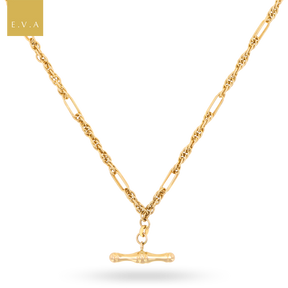 9ct Yellow Gold Prince of Wales T-Bar Necklace