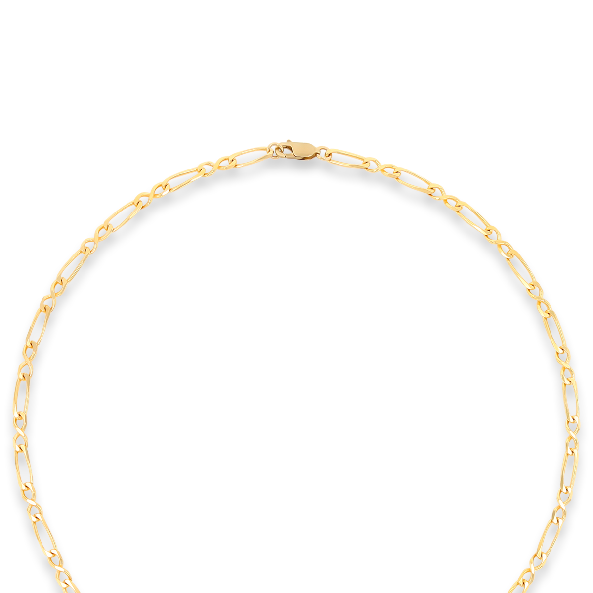 9ct Yellow Gold Fancy Infinity Link T-Bar Necklace