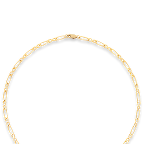 9ct Yellow Gold Fancy Infinity Link T-Bar Necklace