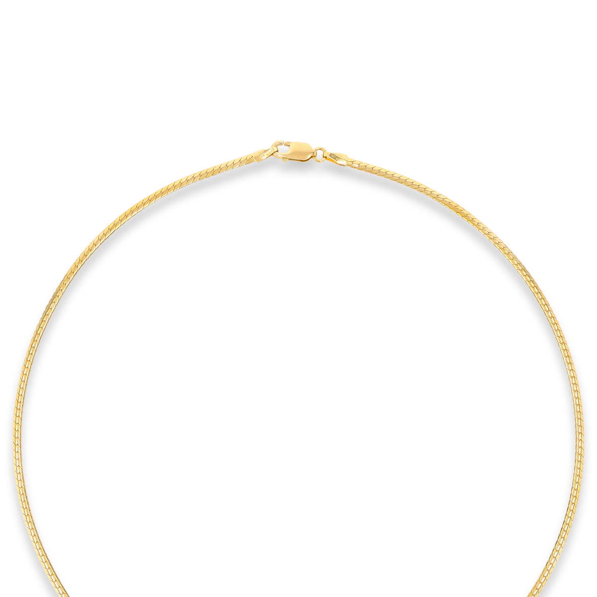 9ct Yellow Gold Diamond Set Herringbone Necklace