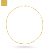 9ct Yellow Gold Oval Shaped Diamond Cut Link Necklace