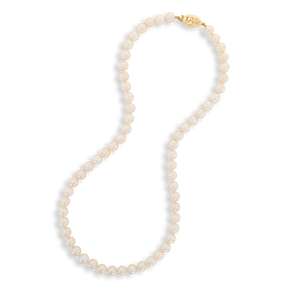 7-7.5mm Cream Cultured Freshwater Pearl 18” Necklace With 9ct Yellow Gold Clasp