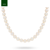 7-7.5mm Cream Cultured Freshwater Pearl 18” Necklace With 9ct Yellow Gold Clasp