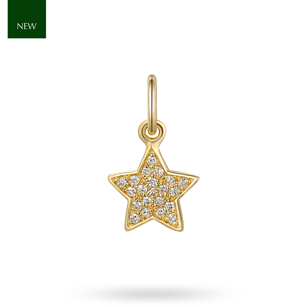 9ct Yellow Gold Diamond Set Star Charm