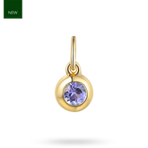 9ct Yellow Gold Tanzanite Bezel Set Charm