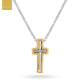 18ct Yellow & White Gold 2 in 1 Cross Pendant