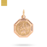9ct Rose Gold Octagonal St Christopher Pendant By Georg Jensen
