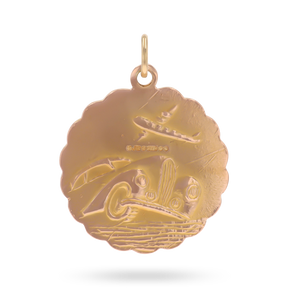 9ct Rose Gold Double Sided St Christopher Pendant By Georg Jensen