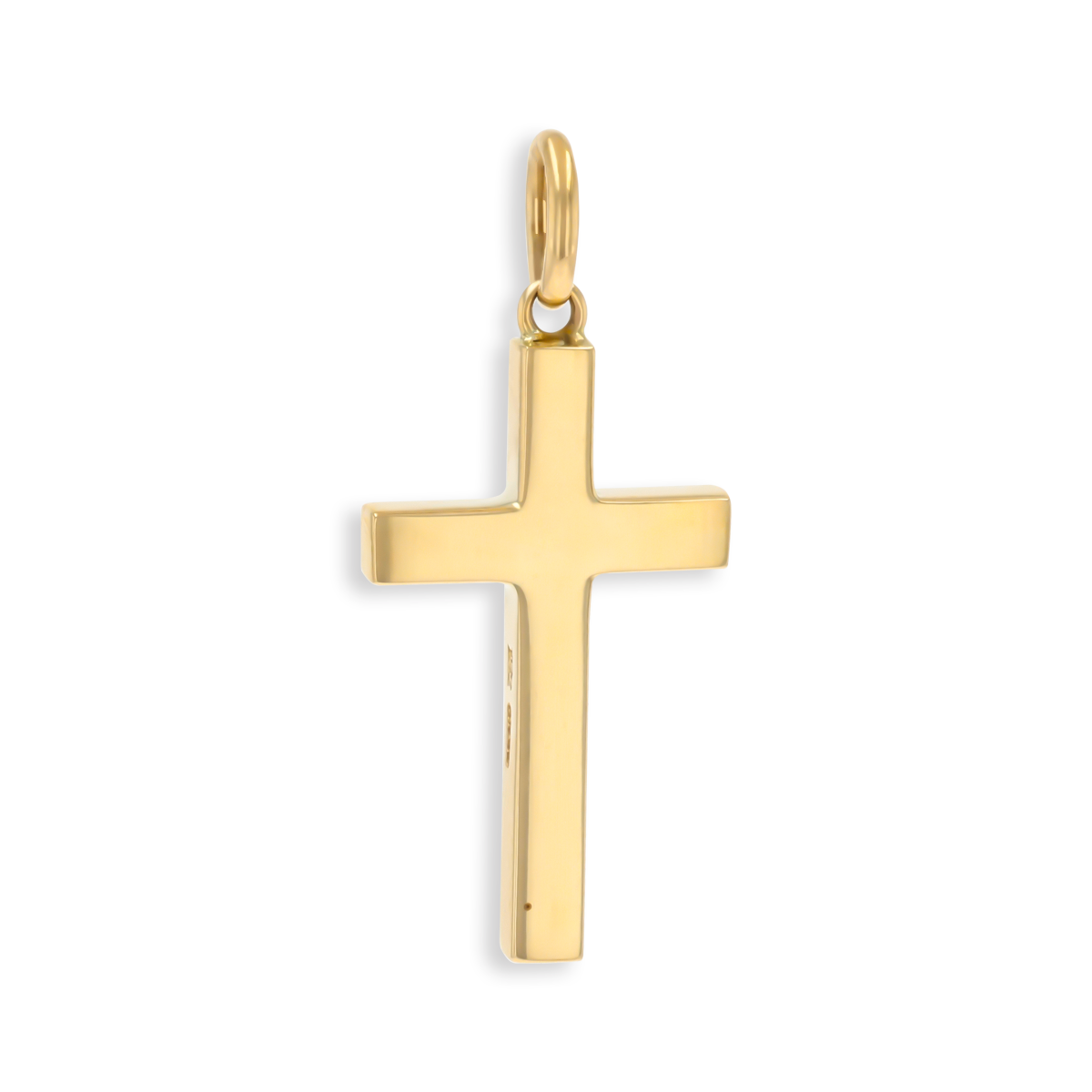 9ct Yellow Gold Solid Plain Cross Pendant