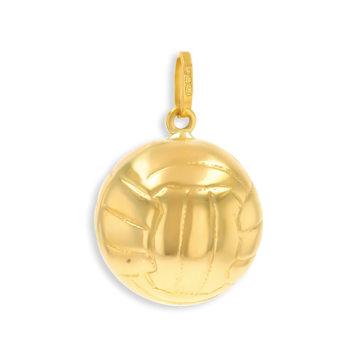 9ct Yellow Gold Hollow Football Pendant