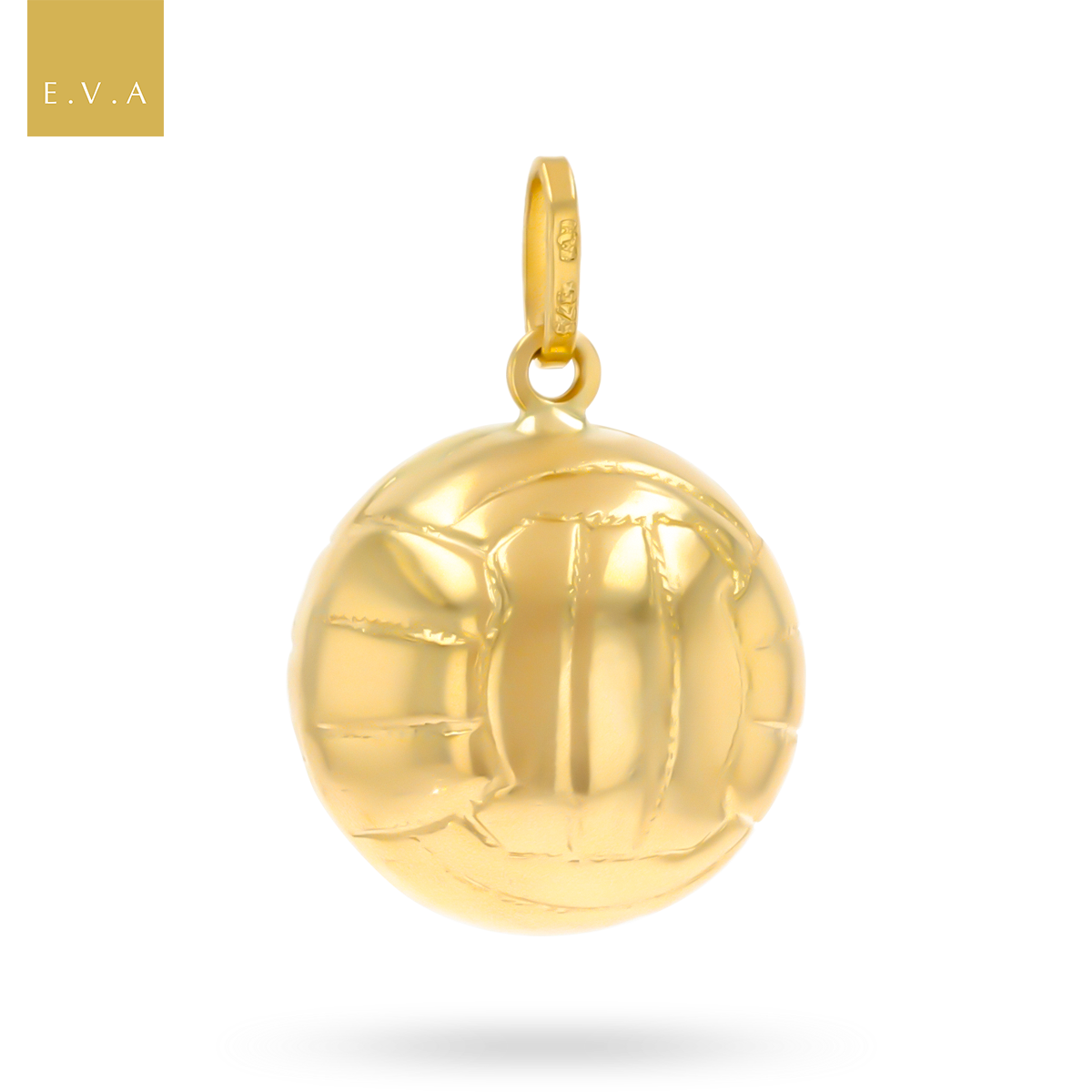 9ct Yellow Gold Hollow Football Pendant
