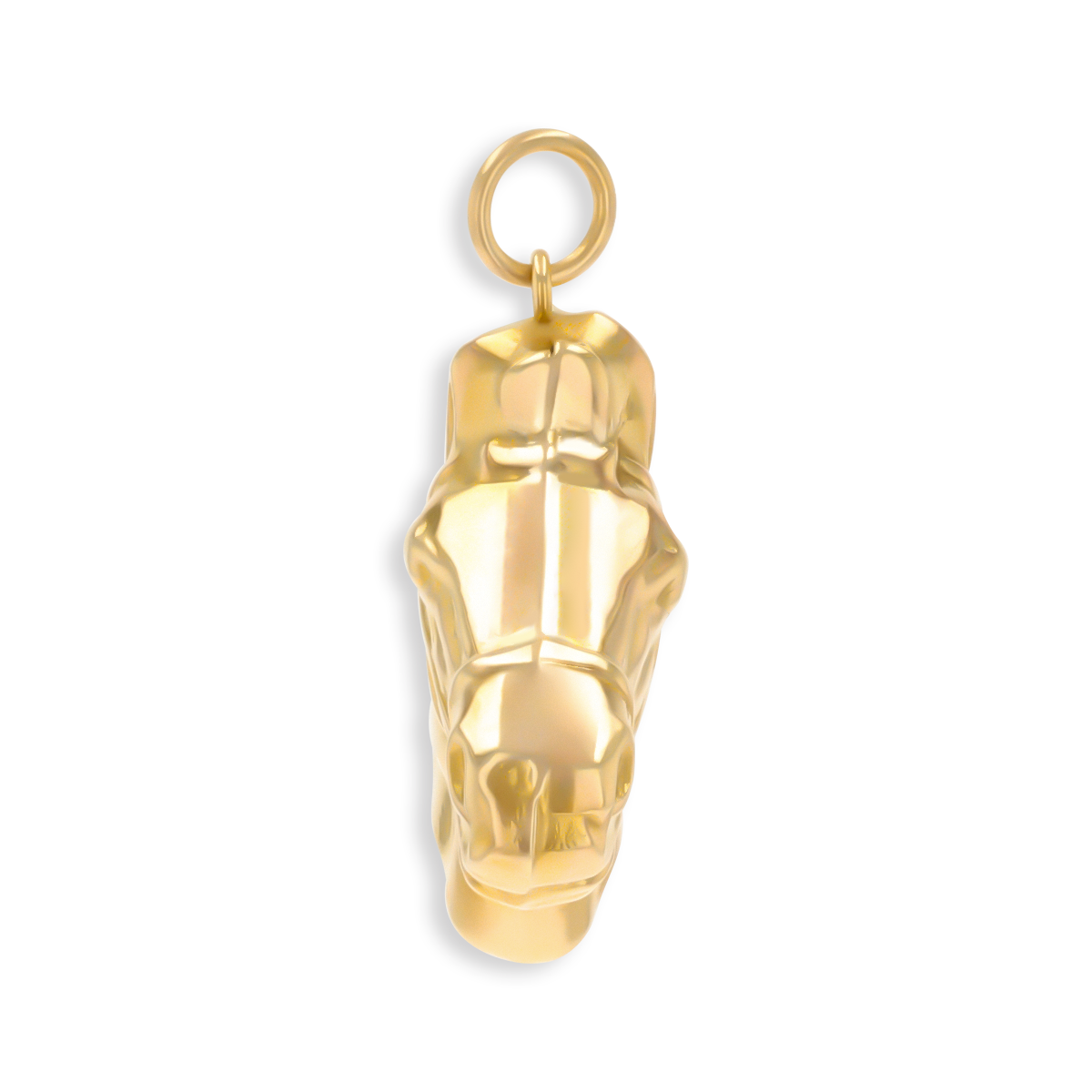 9ct Yellow Gold Hollow Equestrian Horse Head Pendant By Georg Jensen