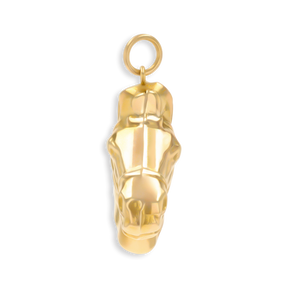 9ct Yellow Gold Hollow Equestrian Horse Head Pendant By Georg Jensen