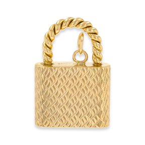 9ct Yellow Gold Padlock Pendant