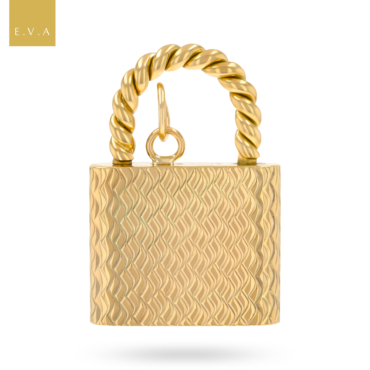 9ct Yellow Gold Padlock Pendant