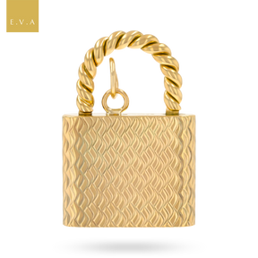 9ct Yellow Gold Padlock Pendant