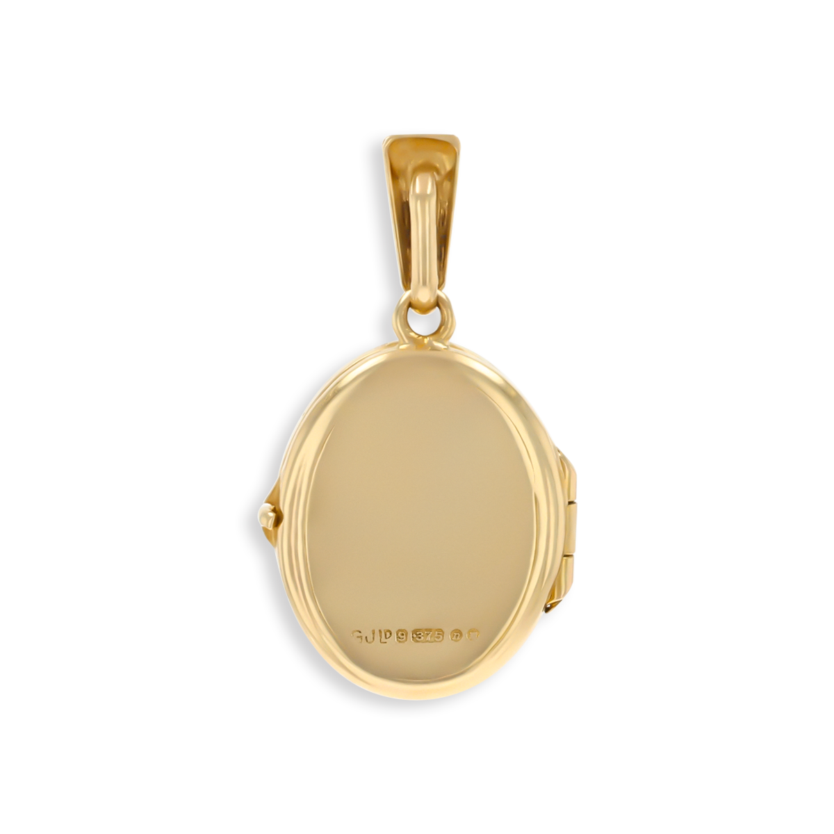 9ct Yellow Gold Small Diamond Cut Oval Locket By Georg Jensen