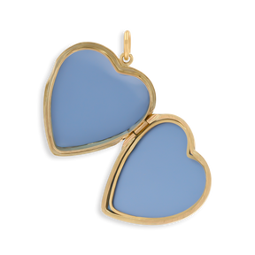 9ct Yellow Gold Half Engraved Heart Shaped Locket