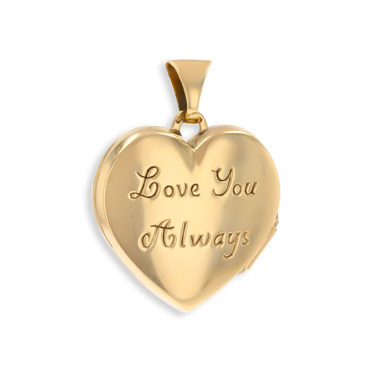 9ct Yellow Gold Heart Shaped Forget-Me-Not Locket