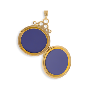 9ct Yellow Gold Round Shaped Floral Pattern Locket