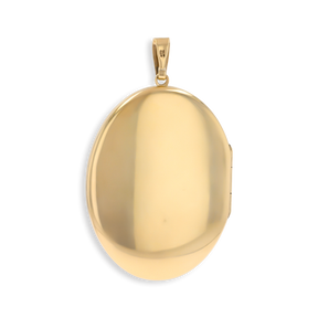 9ct Yellow Gold Extra Large Oval Foliate Scroll Engraved Locket