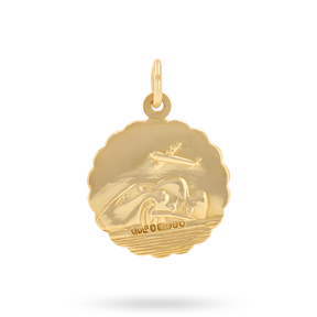9ct Yellow Gold Double Sided St Christopher Pendant By Georg Jensen