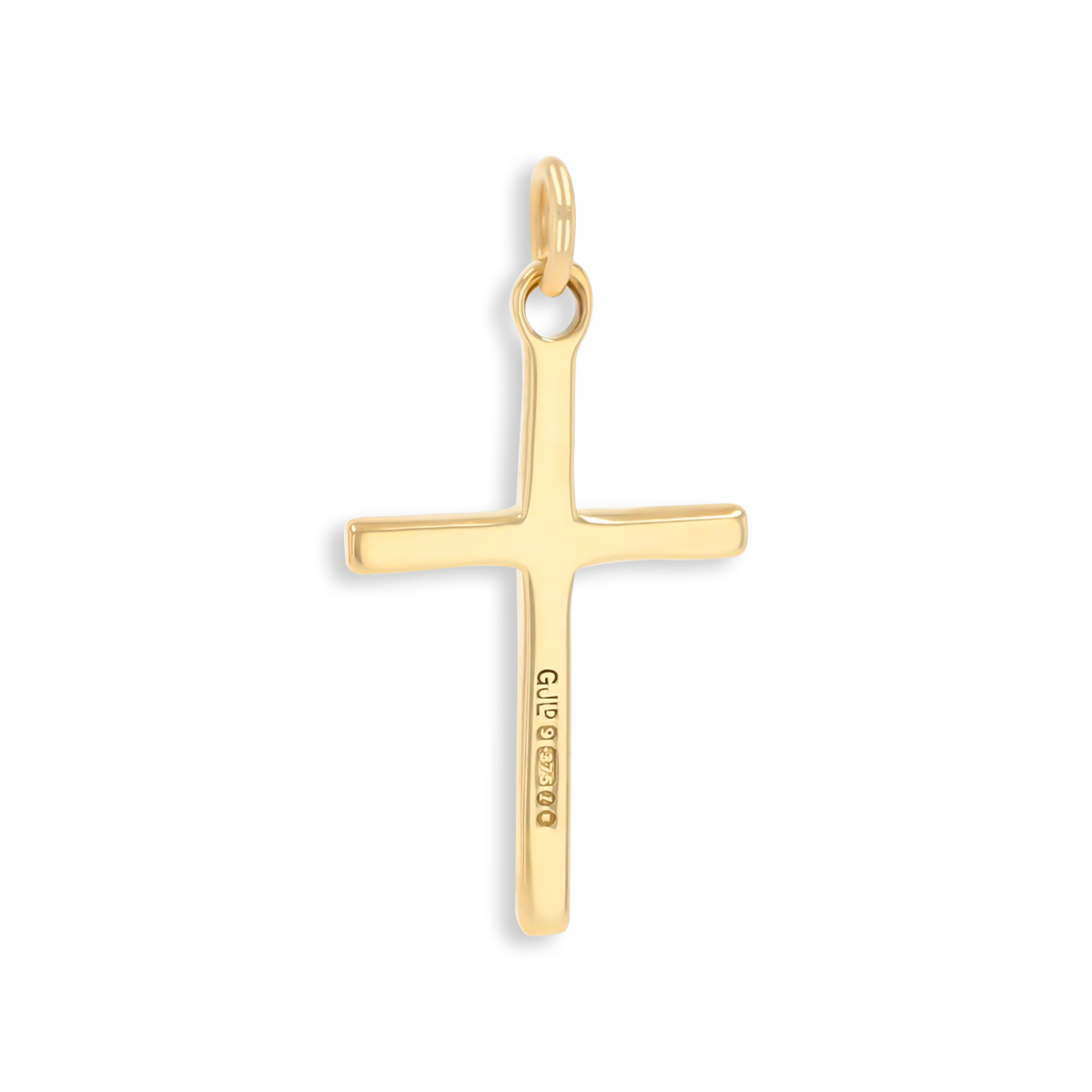 9ct Yellow Gold Diamond Cut Cross Pendant By Georg Jensen
